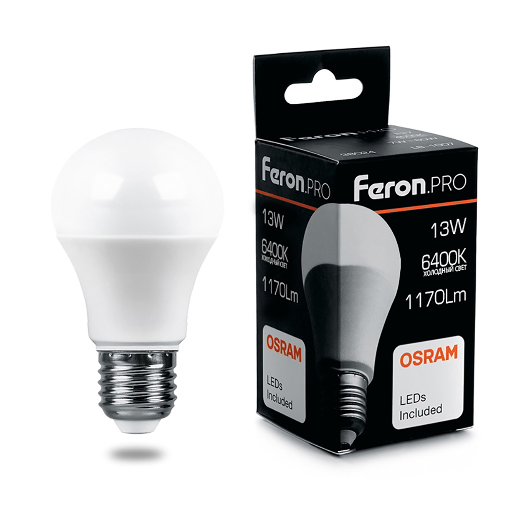 Лампа светодиодная LED 13вт Е27 дневной .PRO