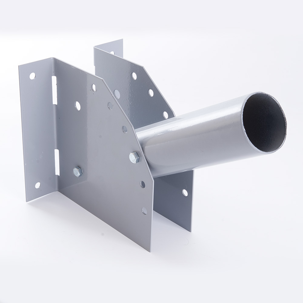 Кронштейн настенный с переменным углом наклона диаметр трубы 60 мм серый для уличного светильника