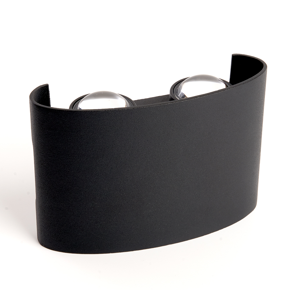 Светильник светодиодный уличный ДБУ-4х1w вверх/вниз 3000K IP54 черный