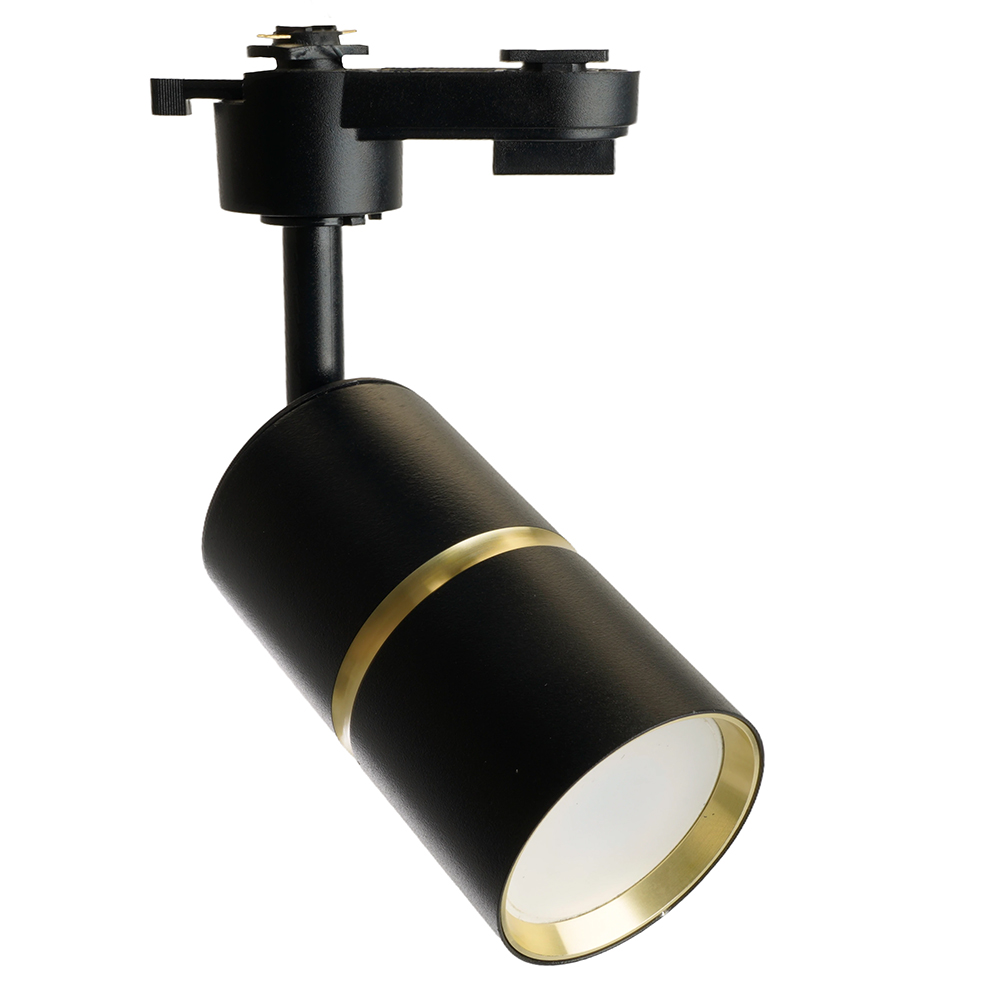 Светильник трековый на шинопровод ДПО GU10 без лампы IP40 черный,золото
