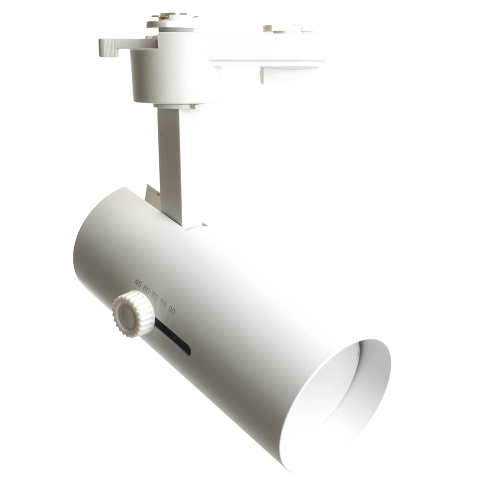 Светильник трековый на шинопровод ДПО GU10 без лампы белый с регулируемым углом освещения 45-110 гр