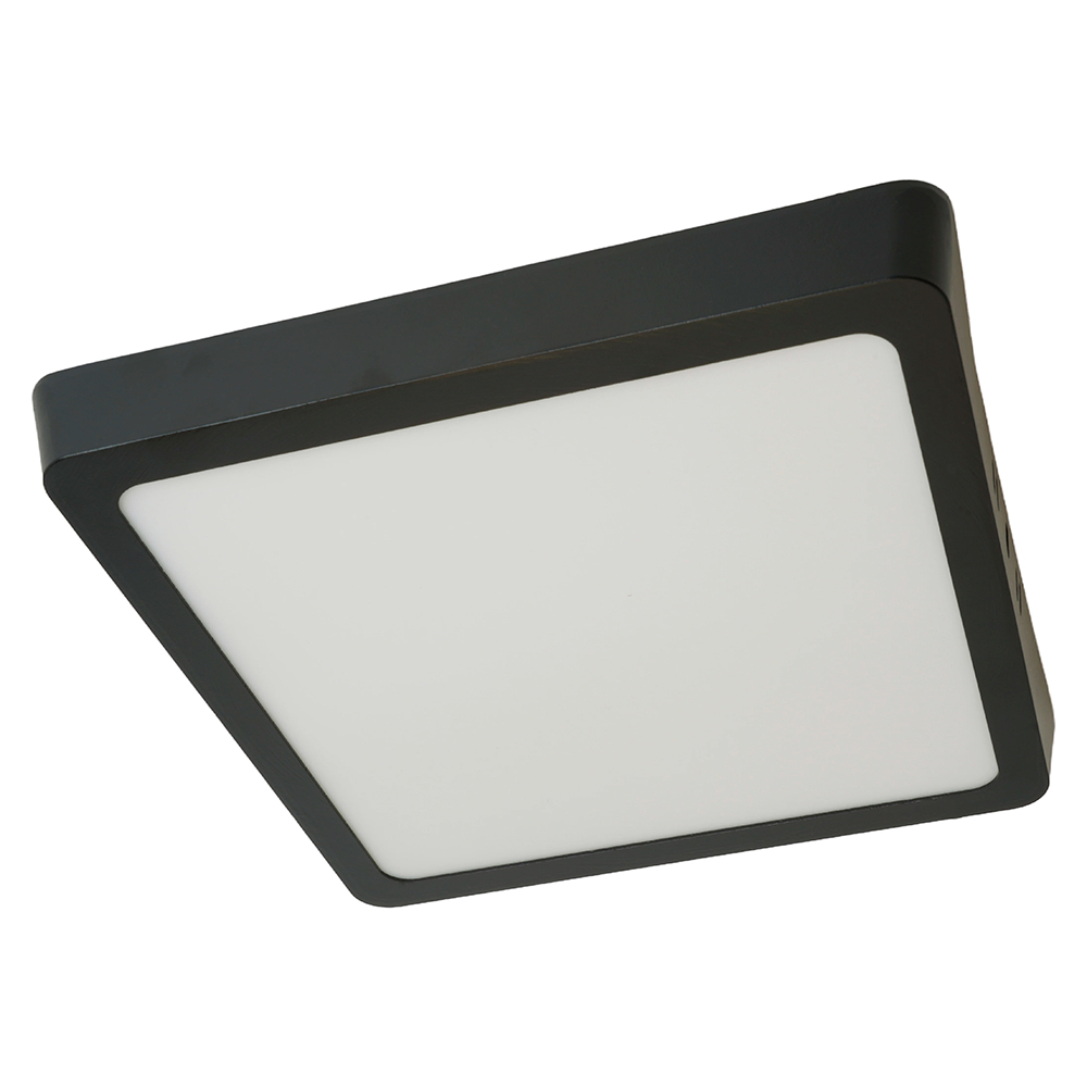 Светильник светодиодный ДПО-18w 4000K 1260Лм квадратный черный