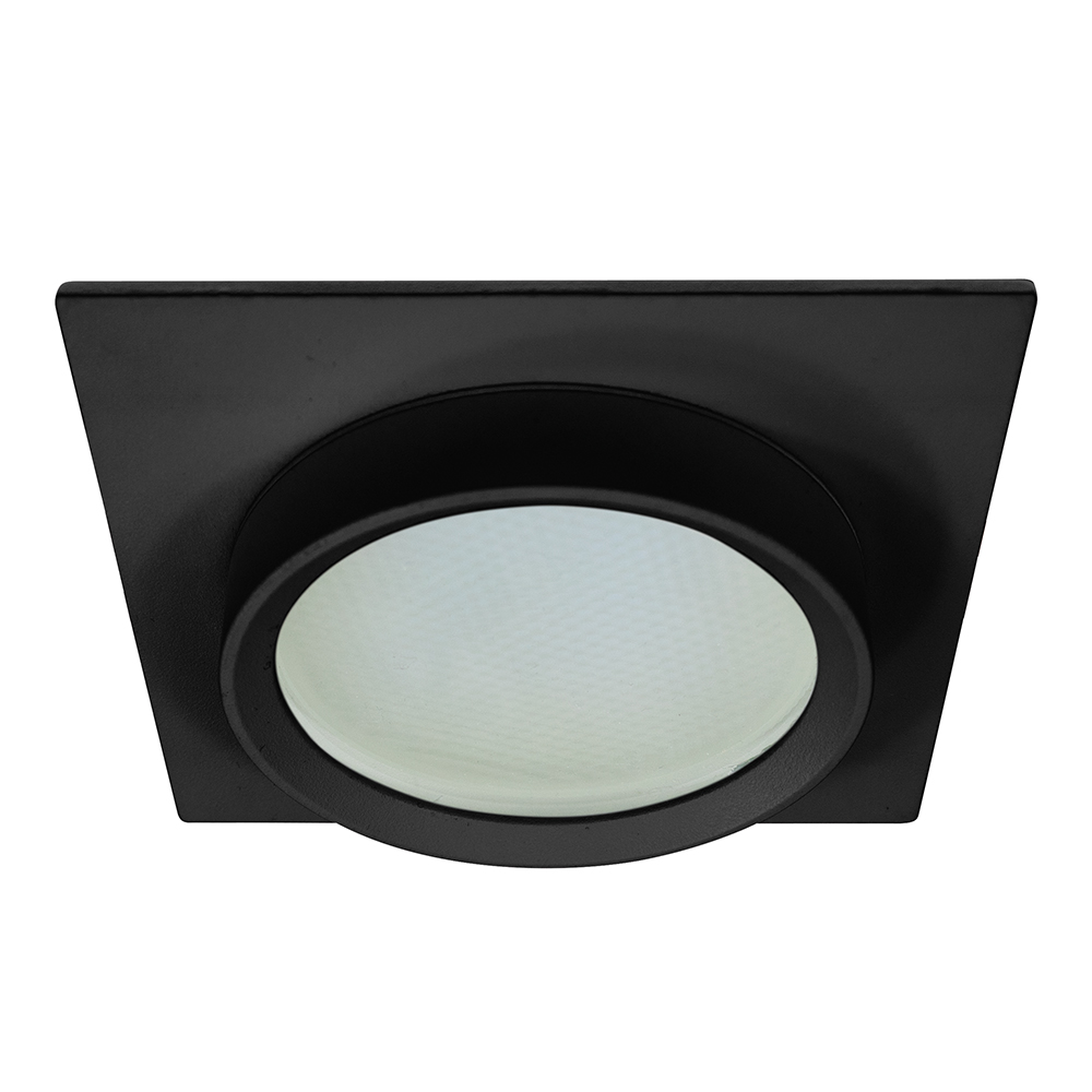 Светильник ДВО-15w GX53 без лампы квадратный черный IP44