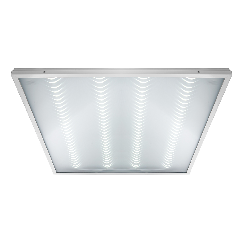 Панель светодиодная ДВО-40w 595х595х19 6400К 3 100Лм c блоком аварийного питания 1ч призма IP40 LED