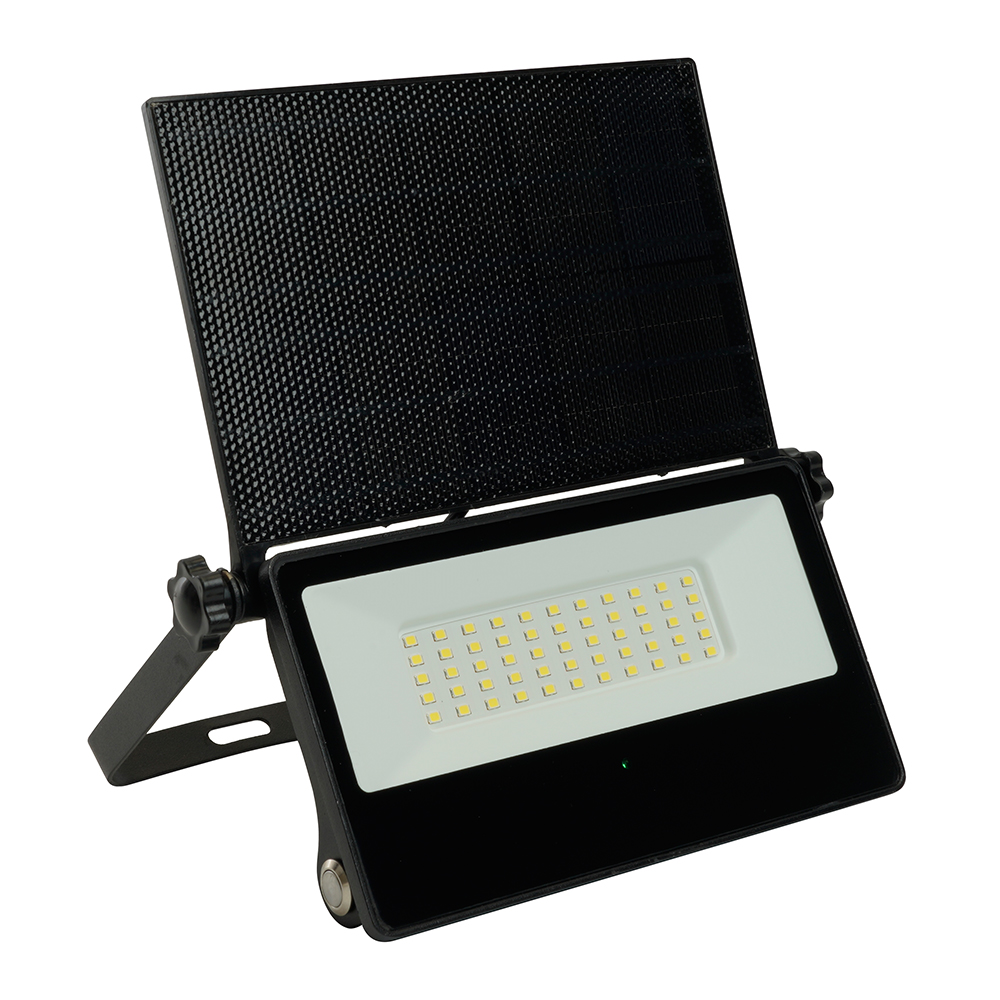 Прожектор светодиодный ДО-20w 6400К с солнечной батареей 3Ah IP65 черный