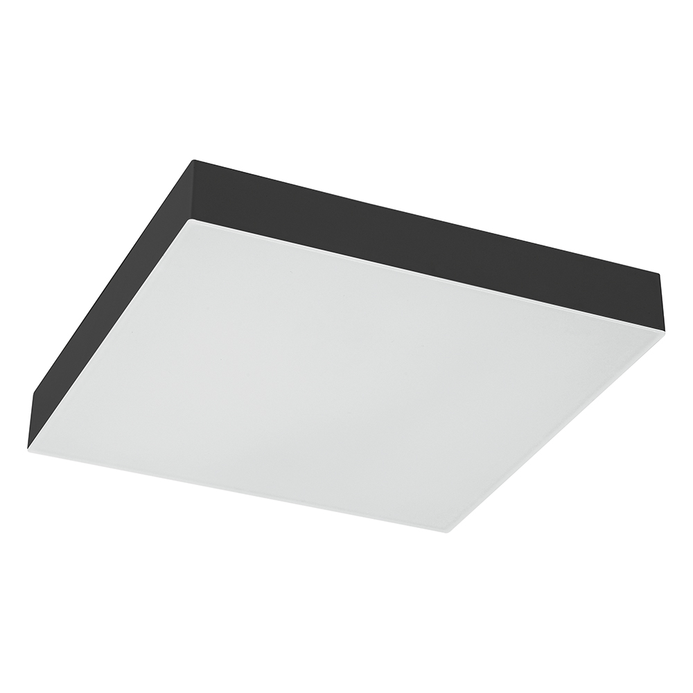 Светильник светодиодный ДПО-24w 4000K 1920Лм квадратный черный IP44