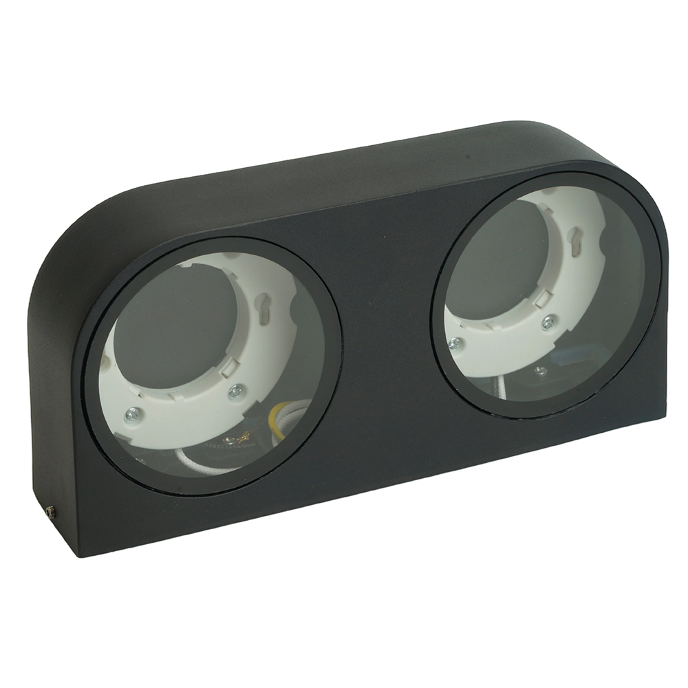 Светильник ДБУ-2хGX53 без ламп IP54 черный