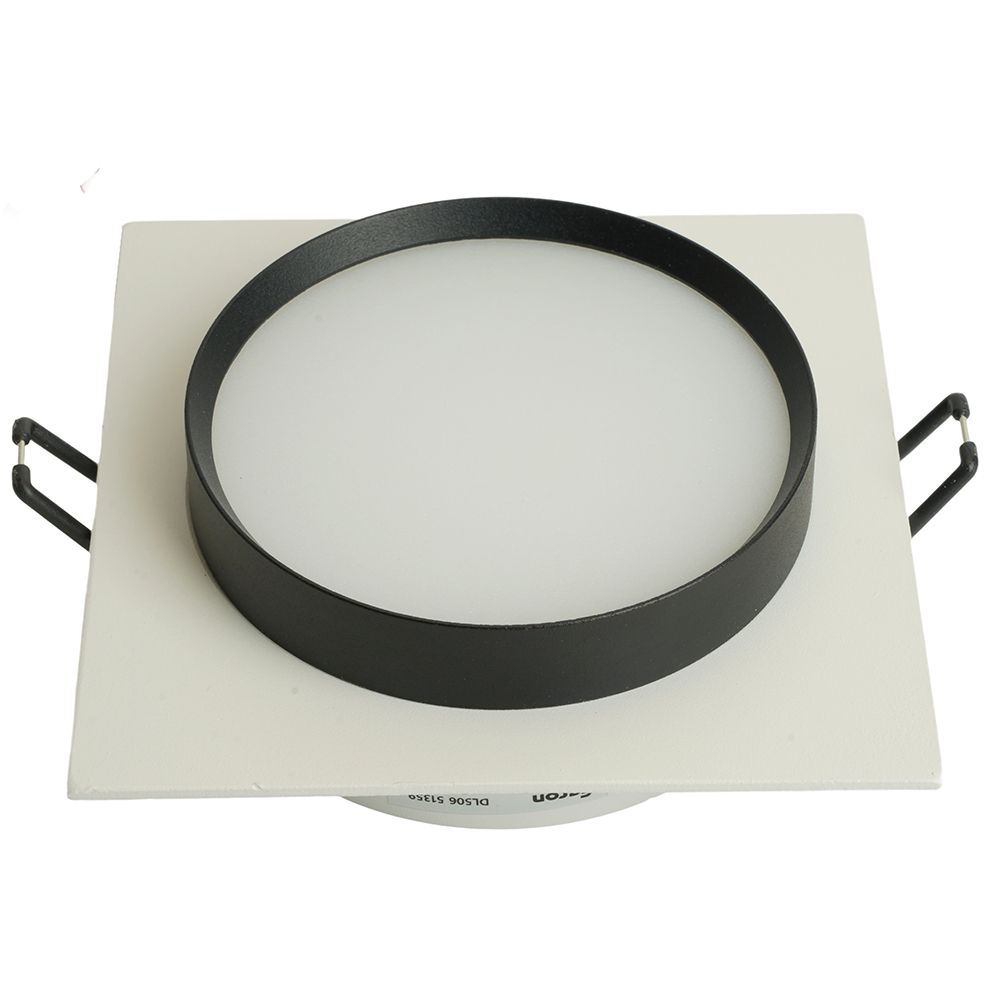 Светильник ДВО-15w GX53 без лампы квадратный белый черный