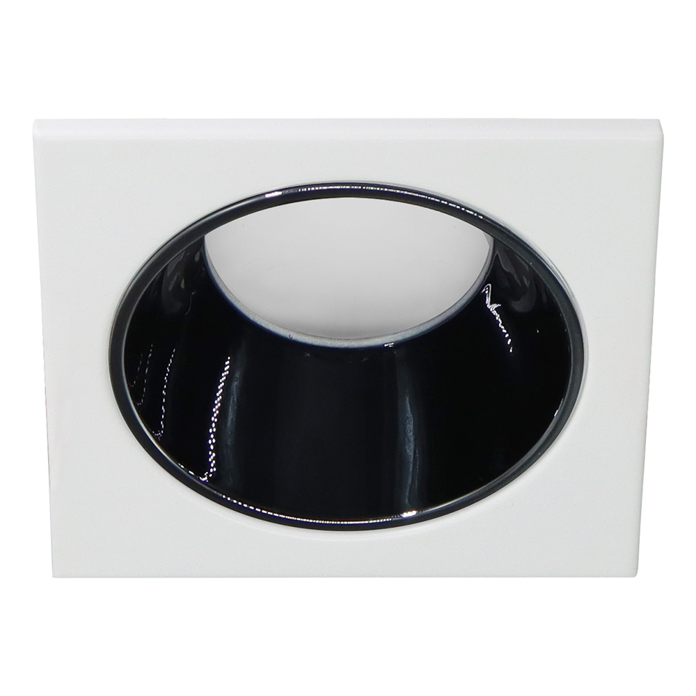 Светильник ДВО-13w G5.3 без лампы квадратный белый/черный хром