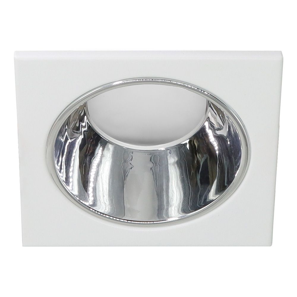 Светильник ДВО-13w G5.3 без лампы квадратный белый хром