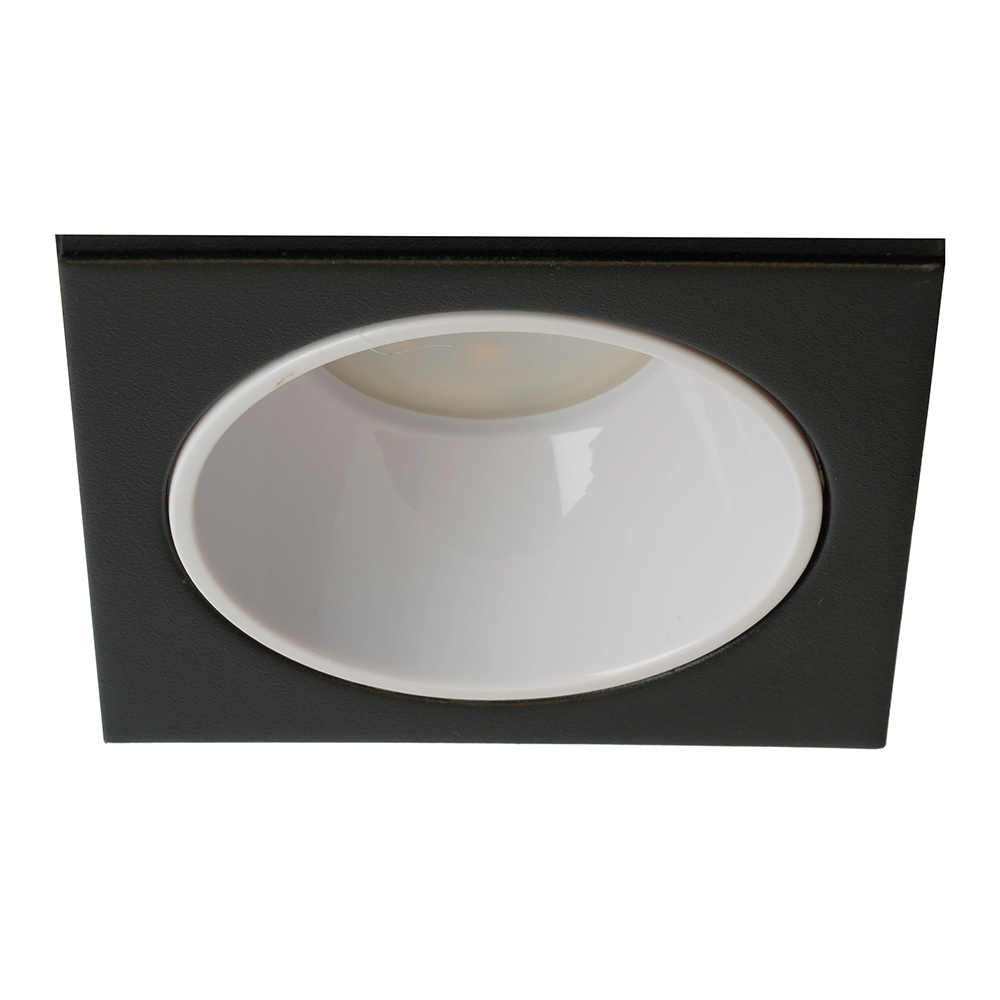 Светильник ДВО-13w G5.3 без лампы квадратный черный белый