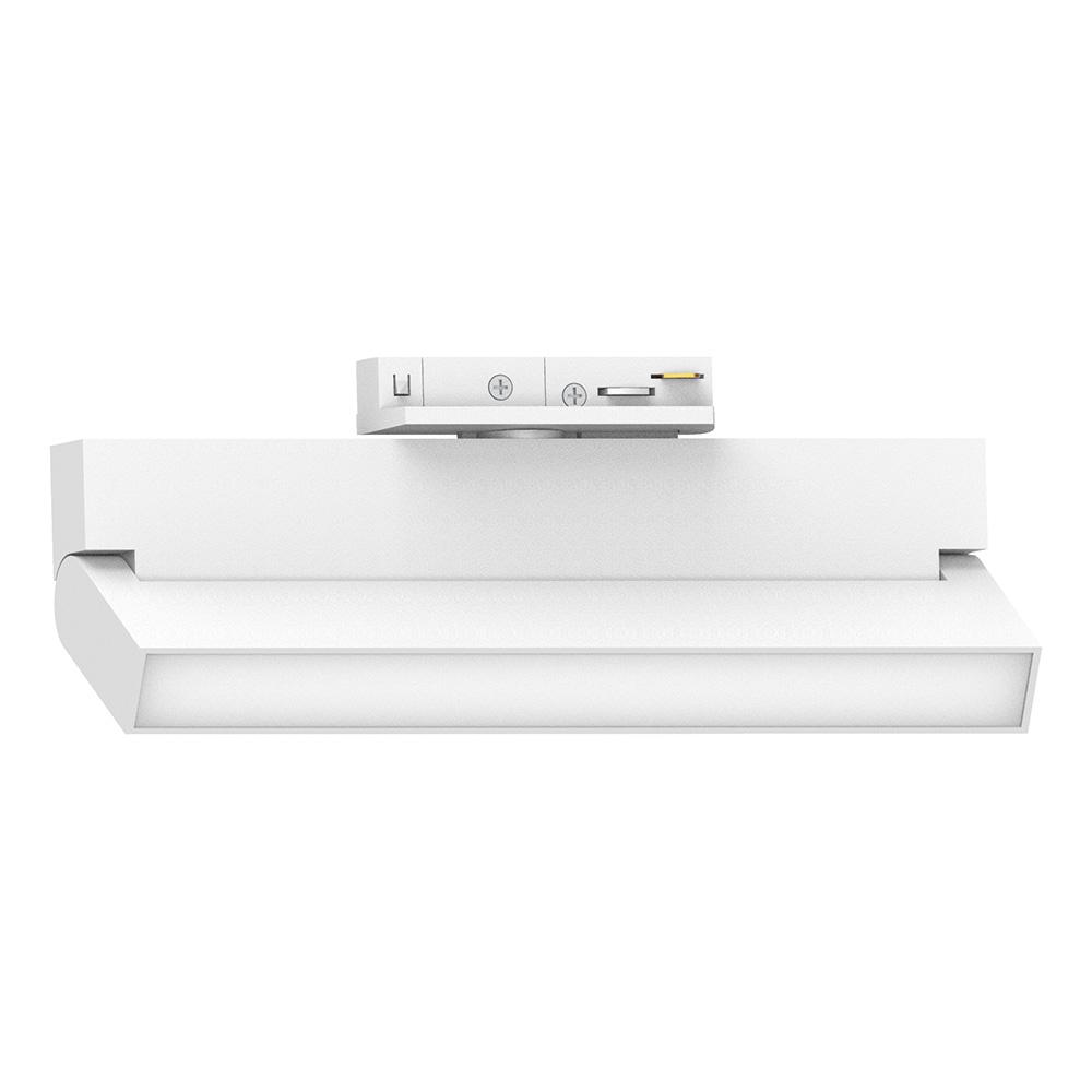 Светильник светодиодный трековый на шинопровод ДПО-12w 4000К 960Лм матовый рассеиватель поворотный белый