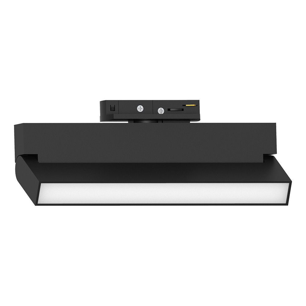 Светильник светодиодный трековый на шинопровод ДПО-12w 4000К 960 Лм матовый рассеиватель поворотный черный