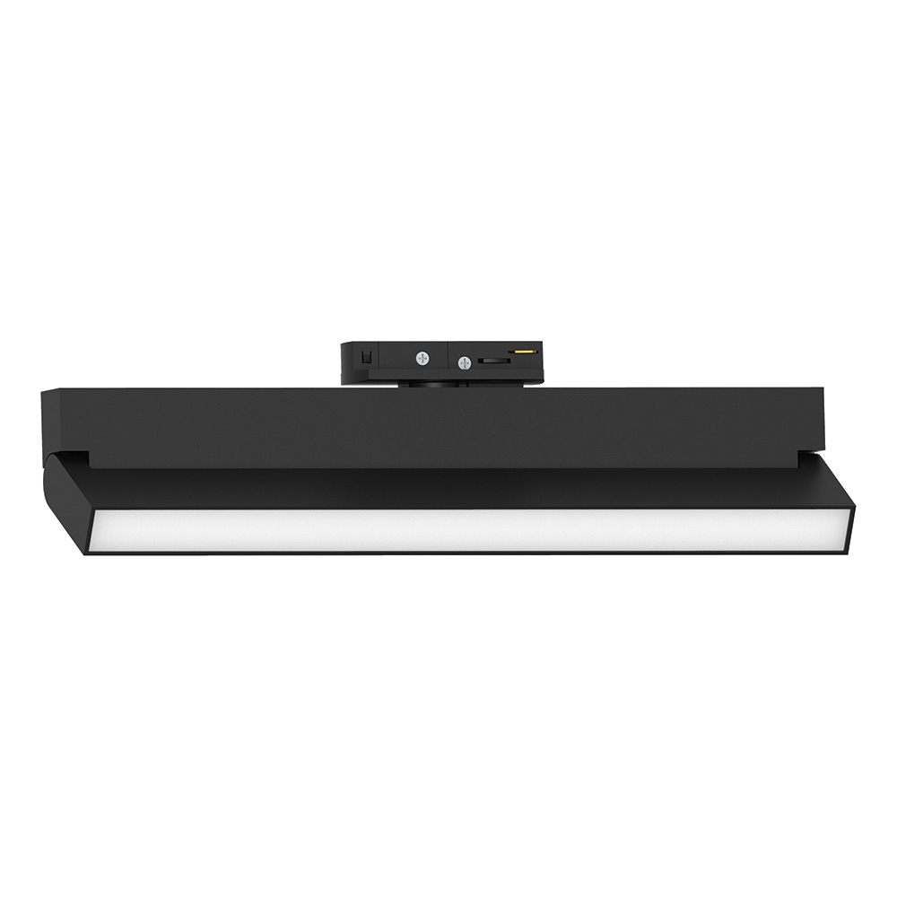 Светильник светодиодный трековый магнитный на шинопровод ДПО-18w 4000К 1440Лм матовый рассеиватель поворотный черный