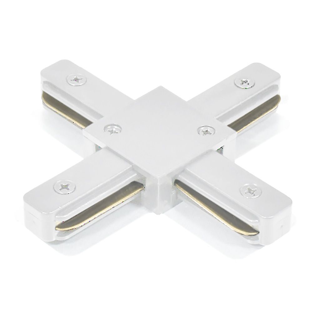 Коннектор X-образный белый для шинопровода CAB1007