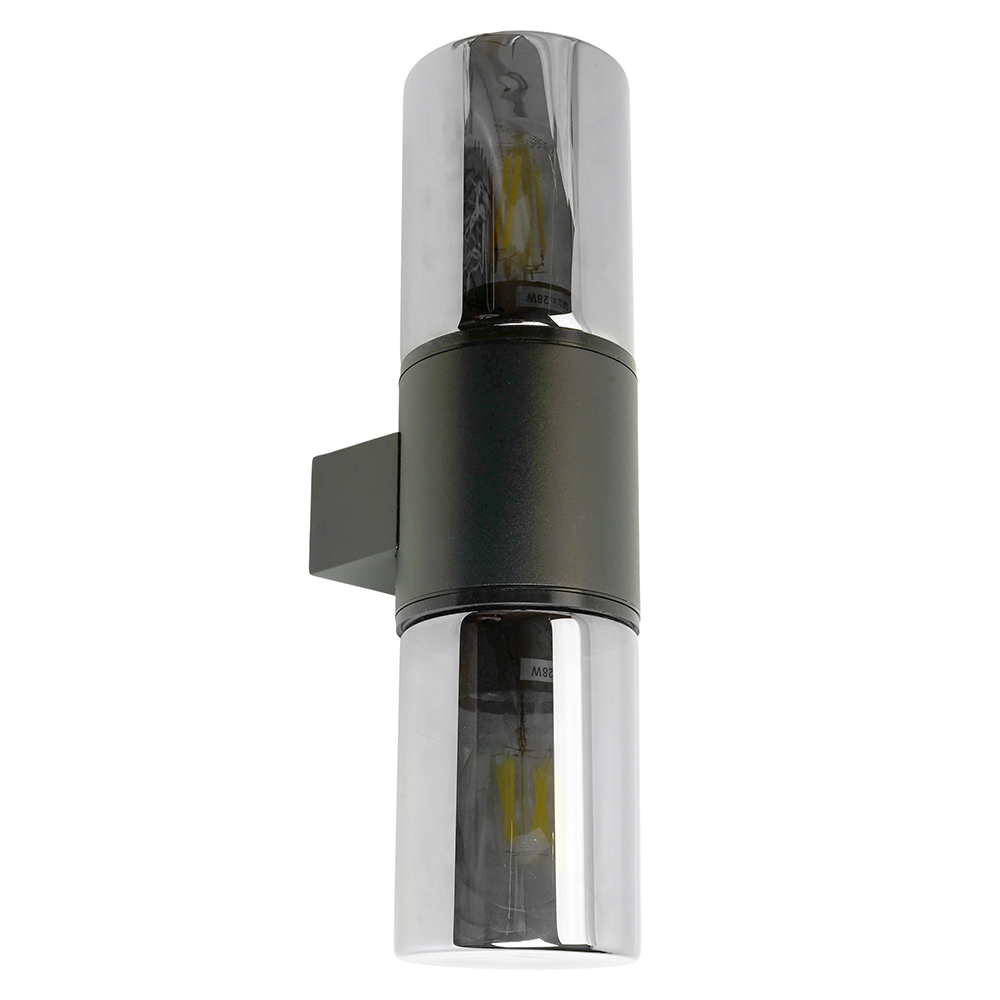 Светильник ДБУ вверх/вниз 2хЕ27 без ламп IP54 черный