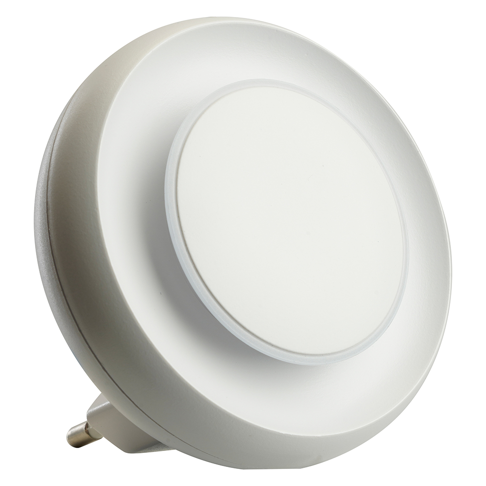 Ночник светодиодный 0.5w LED с датчиком освещенности круг белый