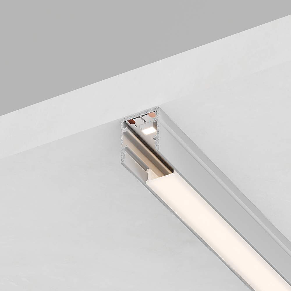 Профиль накладной алюминиевый 2 м матовый экран 2 заглушки 4 крепежа для светодиодных лент