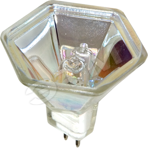 Лампа галогенная КГМ 50вт 12в G5.3 шестигранная