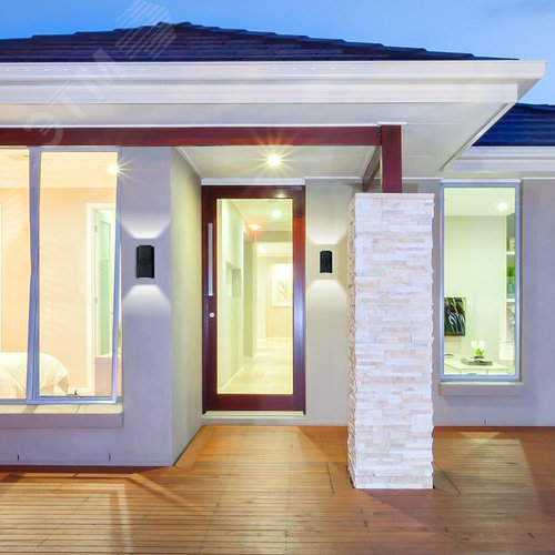 Светильник светодиодный уличный ДБУ-2х3w вверх/вниз 4000К IP54 черный - фото 3