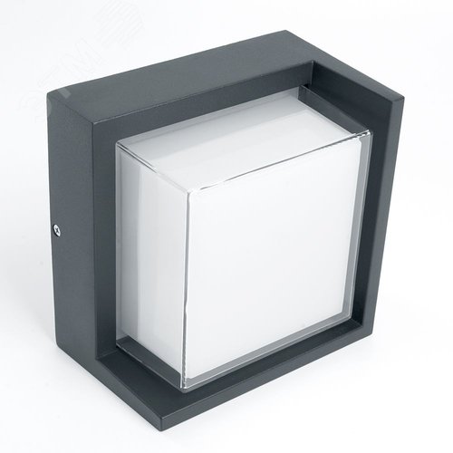 Светильник светодиодный уличный ДБУ-12w 4000К IP54 квадратный черный - фото 1