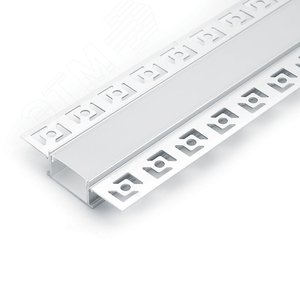 Профиль встраиваемый скрытый алюминиевый 2м серебро матовый экран 2 заглушки для светодиодных лент Feron