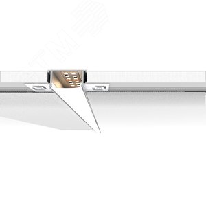 Профиль встраиваемый скрытый алюминиевый 2м серебро матовый экран 2 заглушки для светодиодных лент Feron CAB254 FERON - 2