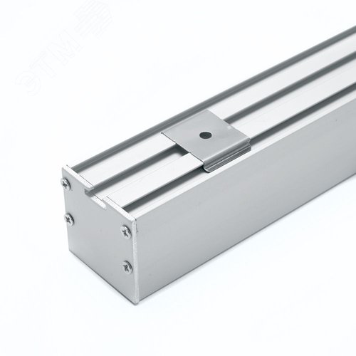 Профиль накладной Линии света алюминиевый 2 м серебро матовый экран 2 заглушки 4 крепежа для светодиодных лент - фото 2