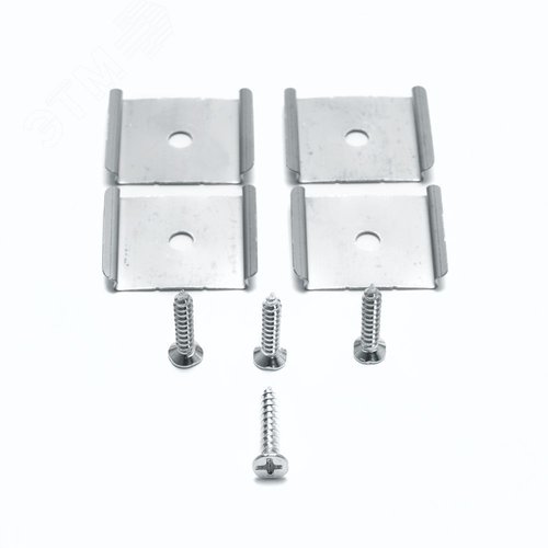 Профиль накладной Линии света алюминиевый 2 м серебро матовый экран 2 заглушки 4 крепежа для светодиодных лент - фото 5