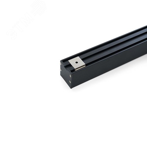 Профиль накладной Линии света алюминиевый черный 2 м матовый экран 2 заглушки 4 крепежа для светодиодных лент - фото 2