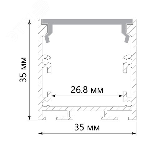 Профиль накладной Линии света алюминиевый черный 2 м матовый экран 2 заглушки 4 крепежа для светодиодных лент - фото 7