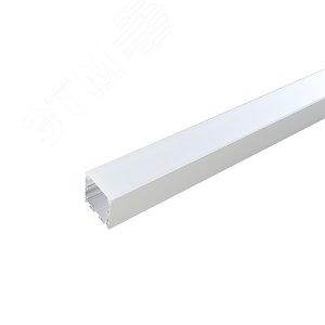 Профиль накладной Линии света алюминиевый белый 2м матовый экран 2 заглушки 4 крепежа для светодиодных лент Feron