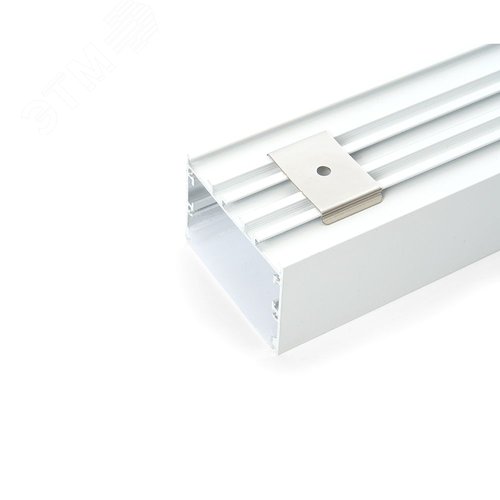 Профиль накладной Линии света алюминиевый белый 2 м матовый экран 2 заглушки 4 крепежа для светодиодных лент - фото 2