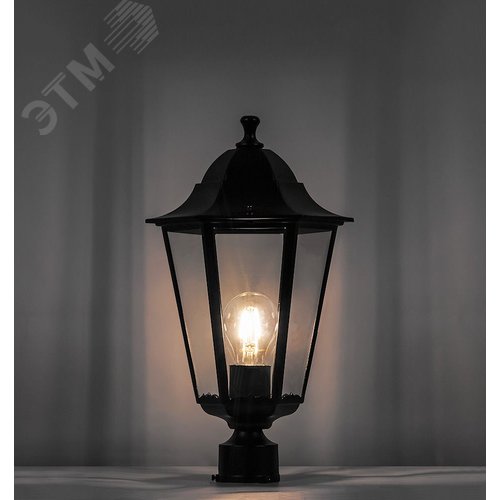 Светильник НТУ-100w на трубу Е27 IP44 черный - фото 2