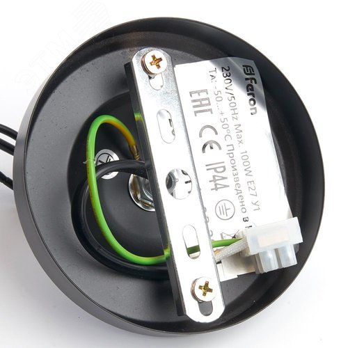 Светильник НСУ-100w цепь Е27 IP44 черный - фото 4