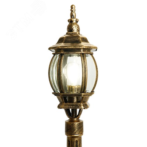 Светильник НТУ-100w столб Е27 IP44 черное золото - фото 3