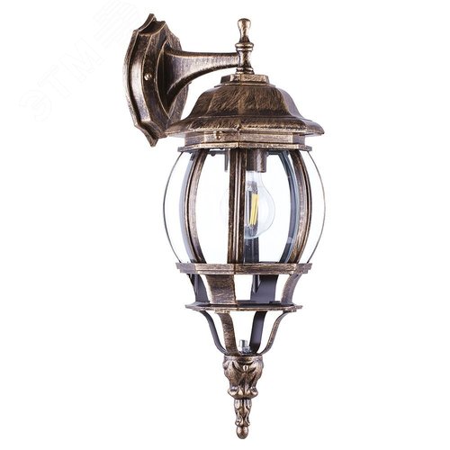 Изображение товара Светильник 8102 100W 230 В E27 245х160х450мм черное золото (шт)