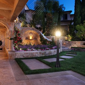 Светильник НТУ-60w столб Е27 IP44 черное золото - фото 4