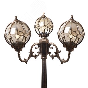 Светильник НТУ-3х60w столб Е27 IP44 черное золото - фото 2