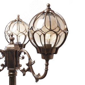 Светильник НТУ-3х60w столб Е27 IP44 черное золото - фото 3