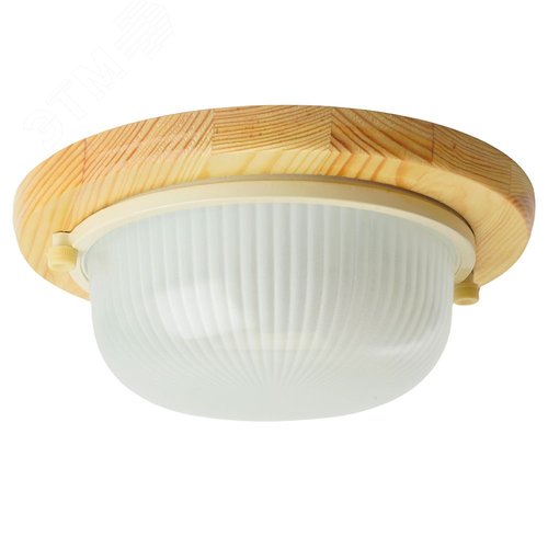 Светильник НБО-03-60-011 Е27 круг дерево клен IP54 - фото 2