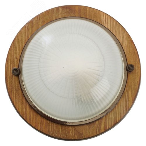 Светильник НБО-03-60-021 Е27 круг дерево орех IP54 - фото 3