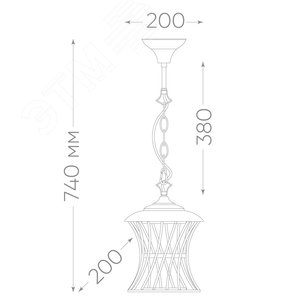 Светильник НСУ-60w цепь Е27 IP44 черный - фото 5