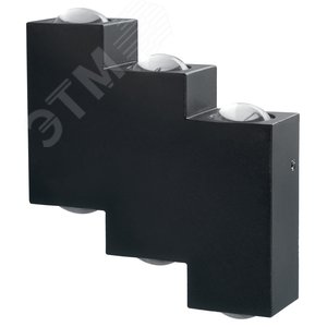 Светильник светодиодный уличный ДБУ-6х1w вверх/вниз 4000К IP54 черный - фото 1