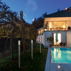 Светильник НТУ-18w столб Е27 IP44 серебро - фото 2