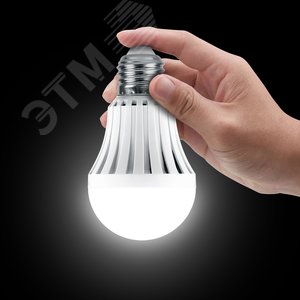 Лампа светодиодная LED 5w аккумуляторная 6500K Е27 постоянная - фото 3