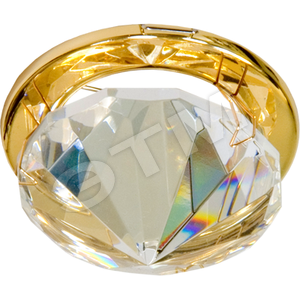 Светильник ИВО-50w 12в G5.3 золото/прозрачный CD22 зол/прозр. FERON