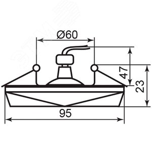 Светильник ИВО-50w 12в G5.3 квадратный серебро - фото 2