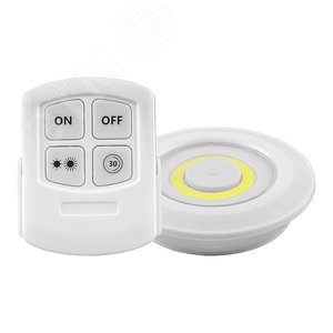 Светодиодный светильник кнопка 3w белый (3шт в блистере) с пультом дистанционного управления FN1207 FERON - 2