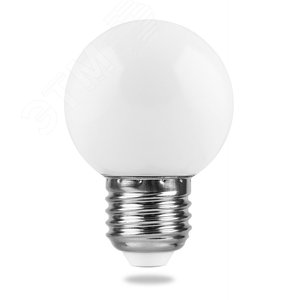 Лампа светодиодная LED 1вт Е27 белый 6400К (шар) LB-37 FERON - 2